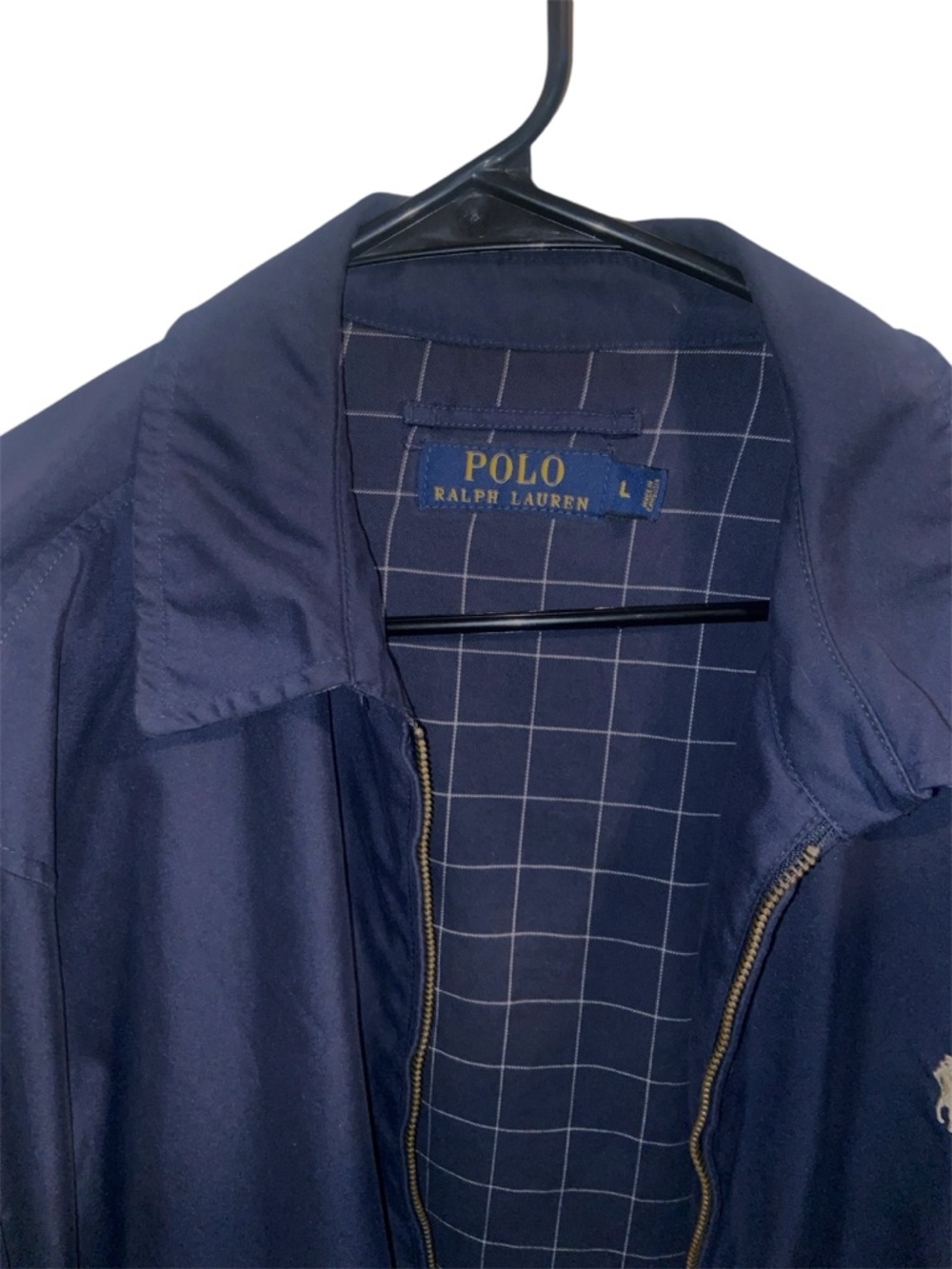 Polo by Ralph Lauren Navy Zip-Up Bomber Jacket Large